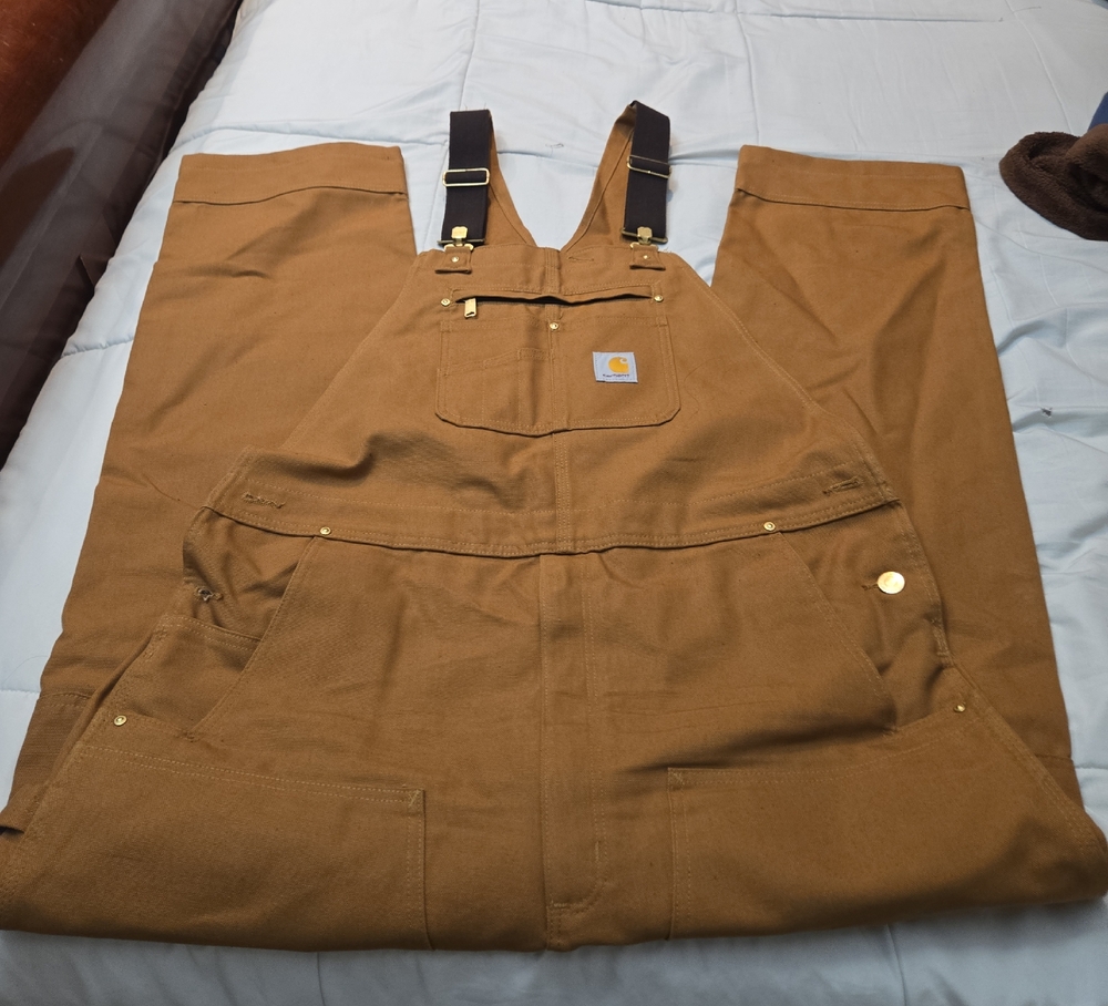 Carhartt Men's Tan Work Overalls